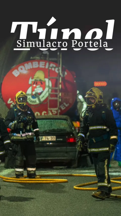 Simulacro no túnel da Portela A27 em Ponte de Lima